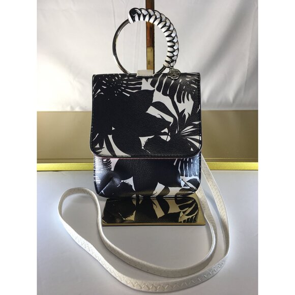 Carlos Santana Crossbody Purse Bag Handbag Tropical Black & White Pattern - NWT - Picture 12 of 16